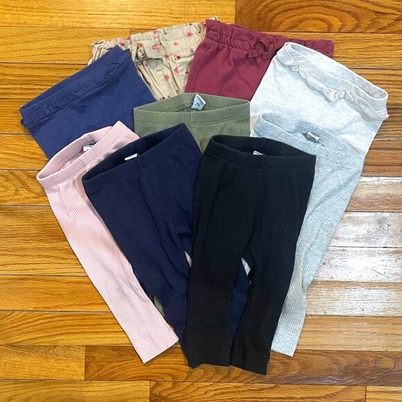 Girls 12 Month Long Pants 9-Piece Lot - Picture 1 of 13